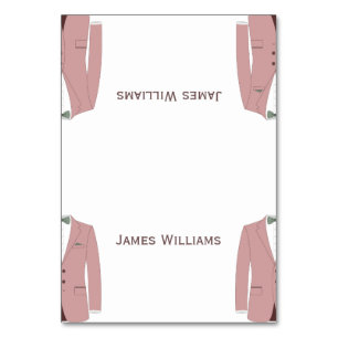 Tarjetas de configuración de Boda Gay Rosado Y Sag