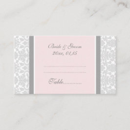 Tarjetas de configuración de la mesa de bodas de d