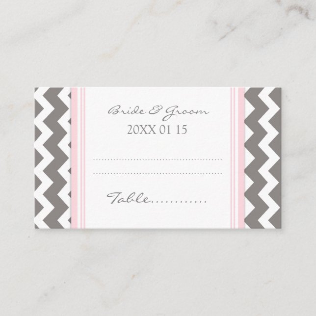 Tarjetas de configuración de la mesa del Boda Chev (Anverso)