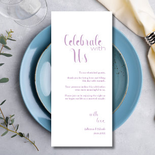 Tarjetas de configuración de lugar Lavanda Celebra