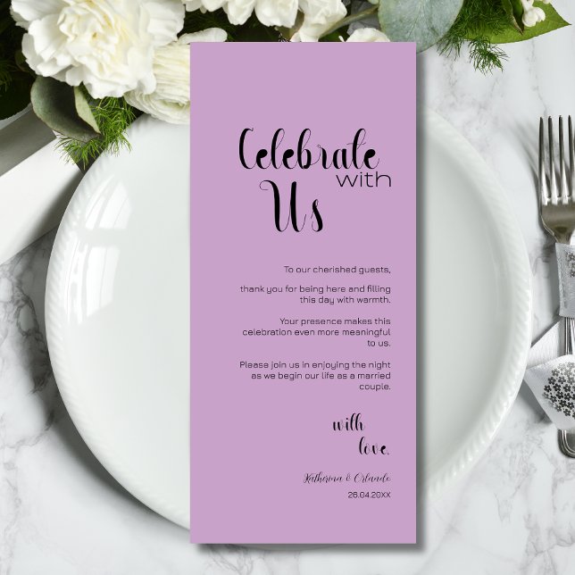 Tarjetas de configuración de lugar Lavanda Celebra (Subido por el creador)