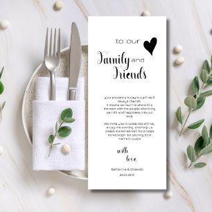 Tarjetas de Configuración de Mesa para Familia y A