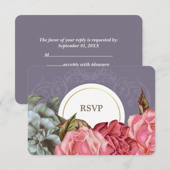 Tarjetas de confirmación de asistencia de pintura  (Anverso / Reverso)