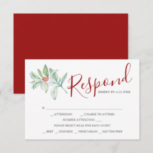 Tarjetas de confirmación de boda con elección de c