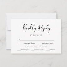 Tarjetas de Confirmación de Boda Elegantes y Simpl