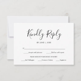 Tarjetas de Confirmación de Boda Elegantes y Simpl