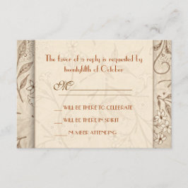 tarjetas de confirmación de boda florales clásicas