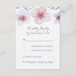 Tarjetas de confirmación de boda moderna con jardí