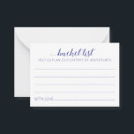 Tarjetas de consejo azul de la Marina con la lista<br><div class="desc">Estas encantadoras tarjetas de boda serán la alternativa perfecta a un libro de visitas tradicional. Tendrás a todos los invitados hablando de las mejores ideas para que los recién casados las visiten o hagan. Estas tarjetas incluyen las palabras "lista de cubos" que nos ayudan a planificar una vida de aventuras"...</div>