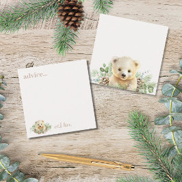 Tarjetas de consejo Baby Shower Boho Winter Bear