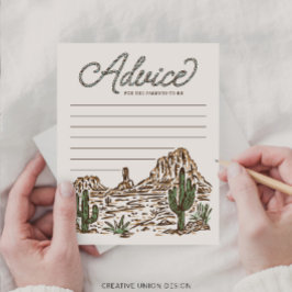 Tarjetas de consejo Baby Shower de Cowboy Boy West