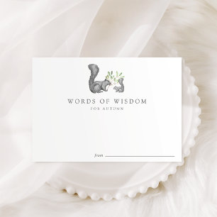 Tarjetas de consejo Baby Shower de los amigos de W