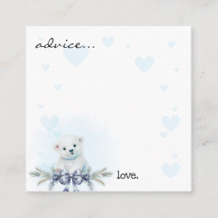 Tarjetas de consejo Baby Shower de Winter Polar Be