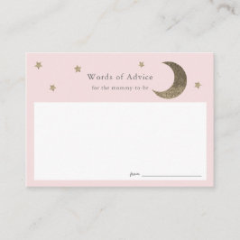 Tarjetas de consejo Baby Shower Gold Stars & Moon 