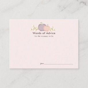 Tarjetas de consejo Baby Shower rosadas para calab