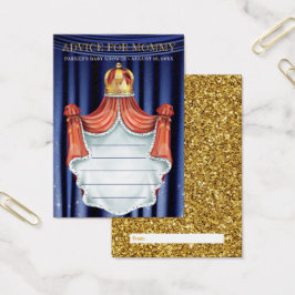 Tarjetas de consejo Baby Shower Royal Prince