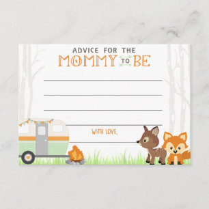 Tarjetas de consejo Baby Shower RV Camper