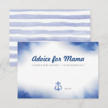 Tarjetas de consejo Baby Shower verde botánico