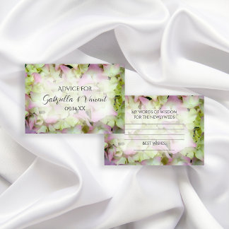 Tarjetas de consejo Boda de flores de hidrangea ca