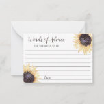 Tarjetas de consejo Boda de los florines de giraso<br><div class="desc">Añade un toque especial a los bodas y a las duchas de novias con estas tarjetas de consejo alineadas con un ilustracion acuarela de hermosas flores de girasol en amarillo y marrón.</div>