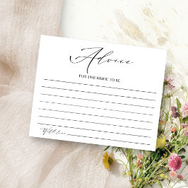 Tarjetas de consejo Boho Wildflower Bridal Shower