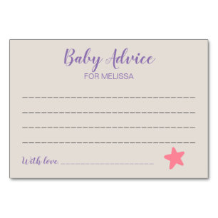 Tarjetas de consejo de Baby Shower de Llama Pastel
