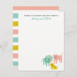 Tarjetas de consejo de Baby Shower neutrales para