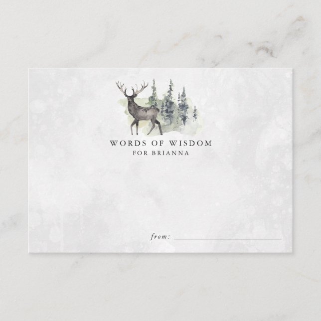 Tarjetas de consejo de Baby Shower para animales d (Anverso)