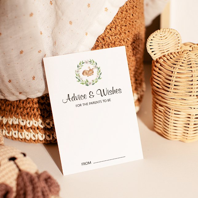 Tarjetas de consejo de Baby Shower para ciervos co (Subido por el creador)