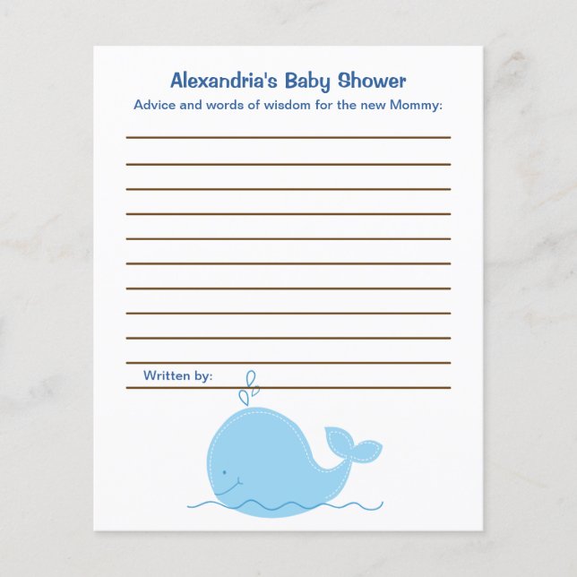 Tarjetas de consejo de Baby Shower para el viajero (Anverso)