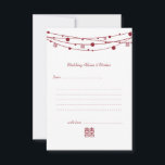 Tarjetas de consejo de Boda de linternas de doble<br><div class="desc">Sencilla,  elegante y moderna Doble Felicidad Lluvia Consejos y Tarjetas de Boda Chinas.</div>
