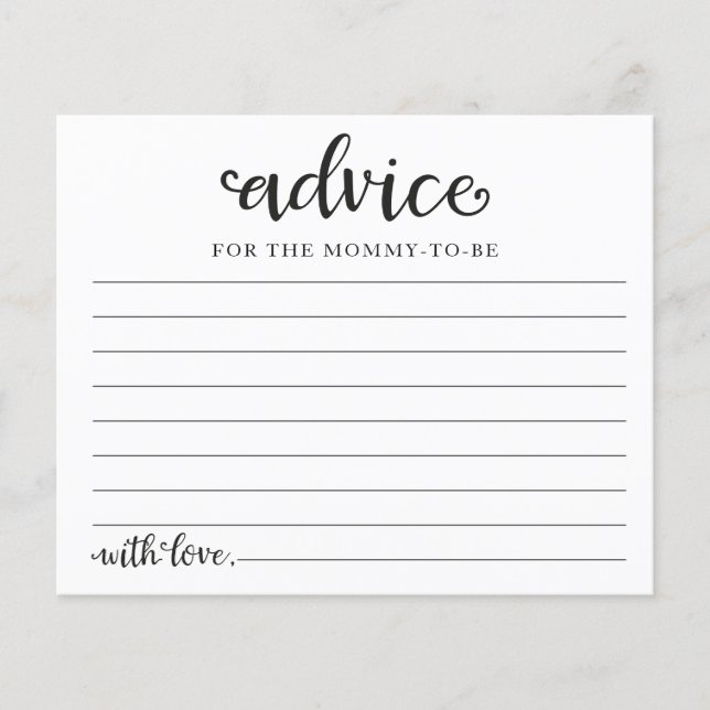 Tarjetas de consejo de ducha de novia de la toalla (Anverso)