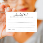 Tarjetas de consejo de la lista de baldes de bodas<br><div class="desc">Estas encantadoras tarjetas de boda serán la alternativa perfecta a un libro de visitas tradicional. Tendrás a todos los invitados hablando de las mejores ideas para que los recién casados las visiten o hagan. Estas tarjetas incluyen las palabras "lista de cubos" que nos ayudan a planificar una vida de aventuras"...</div>