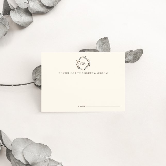Tarjetas de consejo del Boda de la guirnalda monog (Subido por el creador)