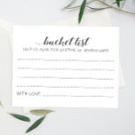 Tarjetas de consejo del Boda de la lista de los ba<br><div class="desc">Estas encantadoras sábanas planas con lista de cubo boda serán la alternativa perfecta a un libro de visitas tradicional. Tendrás a todos los invitados hablando de las mejores ideas para que los recién casados las visiten o hagan. Parte de la colección de Alejandra - hay disponibles carteles de coincidencia.</div>