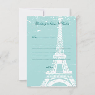 Tarjetas de consejo del Boda de la Torre Eiffel Az