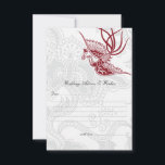 Tarjetas de consejo para Bodas florales y pájaros<br><div class="desc">Elegante y elegante tarjeta de consejos y Bodas de Aves Rojas y Flores.</div>