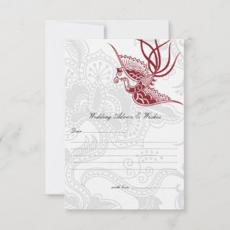 Tarjetas de consejo para Bodas florales y pájaros 