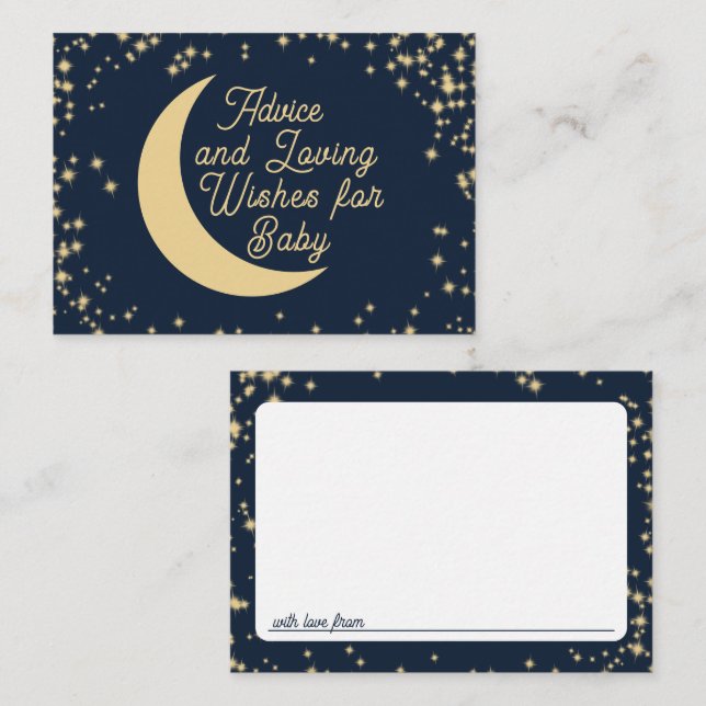 Tarjetas de consejo para la Luna y la Estrella par (Anverso / Reverso)