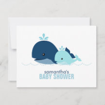 Tarjetas de consejo para mamá y bebé de ballena {b