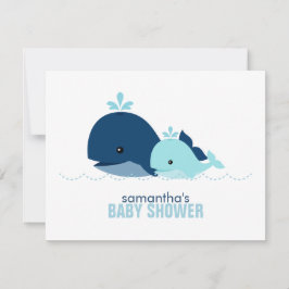 Tarjetas de consejo para mamá y bebé de ballena {b