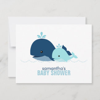 Tarjetas de consejo para mamá y bebé de ballena {b