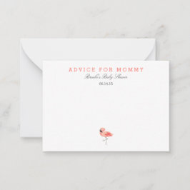 Tarjetas de consejo para mami Flamingo