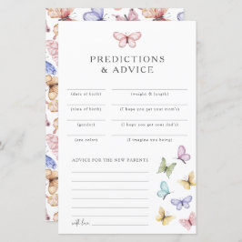 Tarjetas de consejo para mariposa