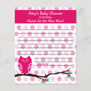 Tarjetas de consejo personalizadas Baby Shower par