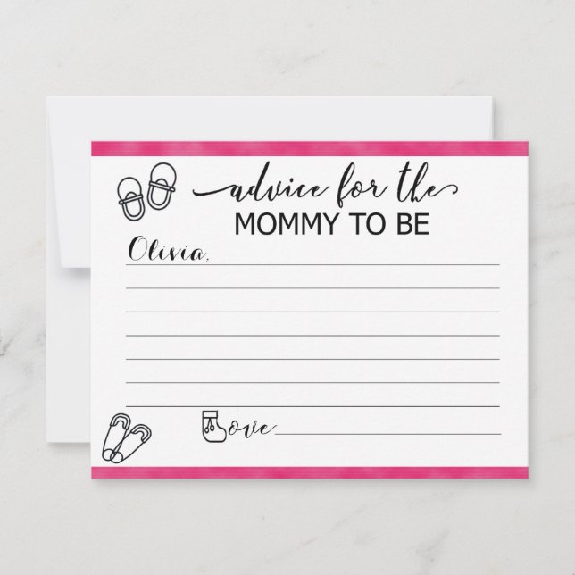 Tarjetas de consejo personalizado para que mamá es (Anverso)