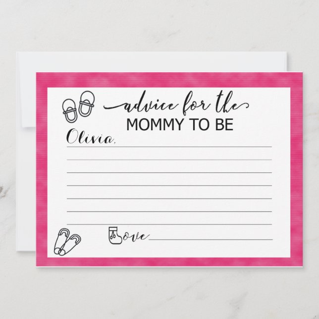 Tarjetas de consejo personalizado para que mamá es (Anverso)