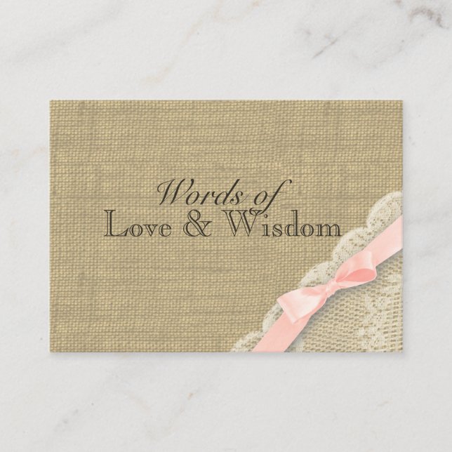 Tarjetas de consejo rusticas de Baby Shower (Anverso)