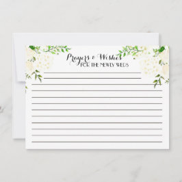 Tarjetas de consejo WhiteFloral, oraciones, deseos