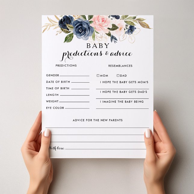 Tarjetas de consejo y predicciones para bebés azul (Subido por el creador)